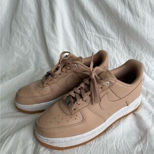 Nike Air Force Ones - Tan Size 7.5 Men